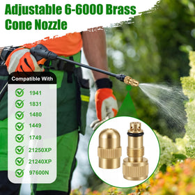 LEIFIDE brass cone nozzle mist to stream for delicate plants and cleaning.