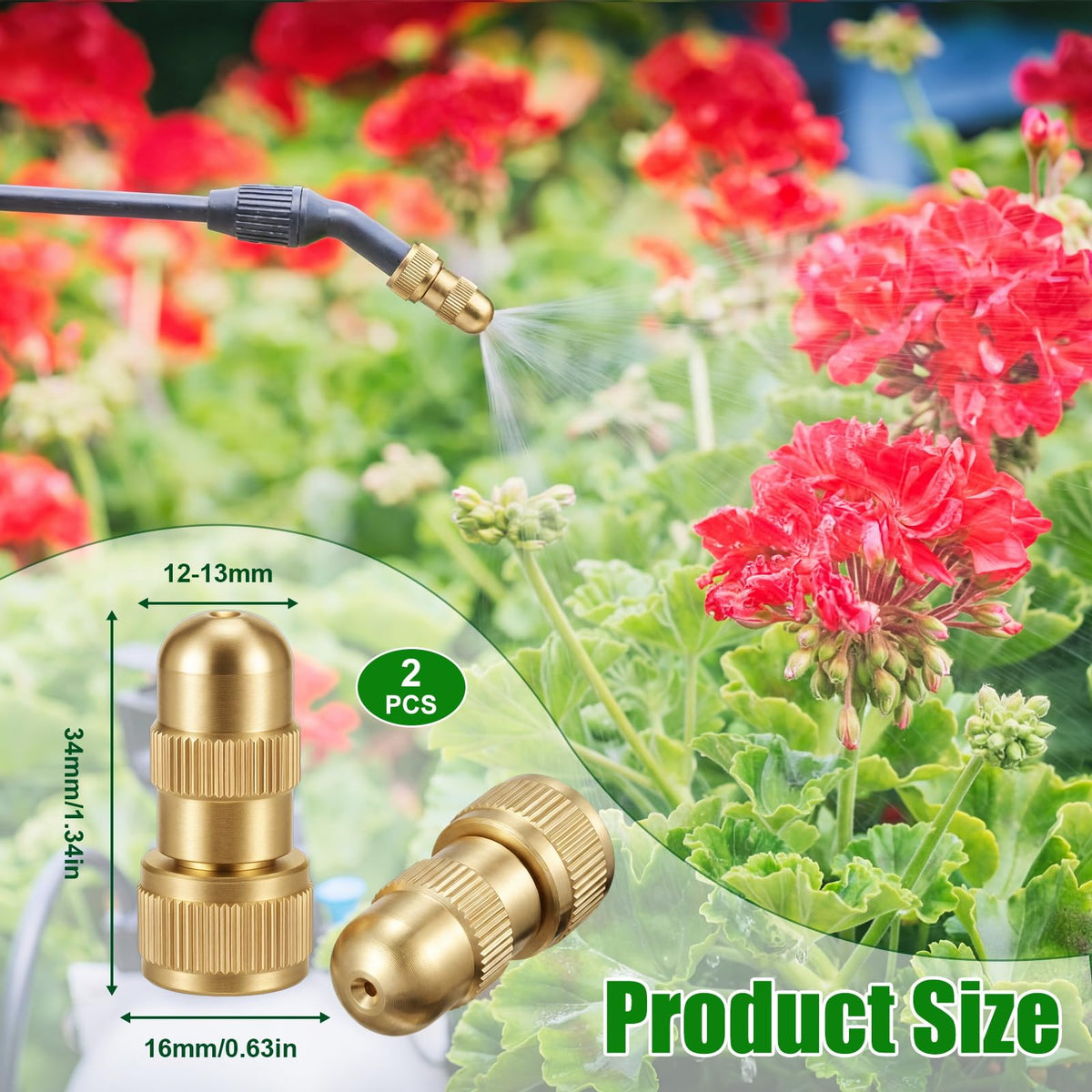 LEIFIDE brass nozzle includes washer for a tight, leak free seal