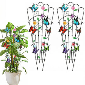 LEIFIDE butterfly trellis 33in front view with butterfly motifs to enhance garden aesthetics