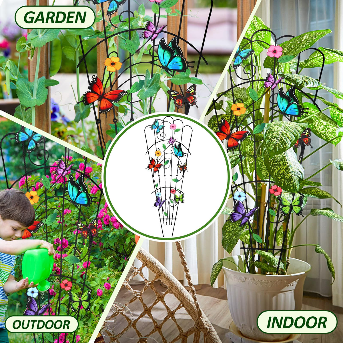 LEIFIDE butterfly trellis 33in vertical garden setup creates space-saving displays