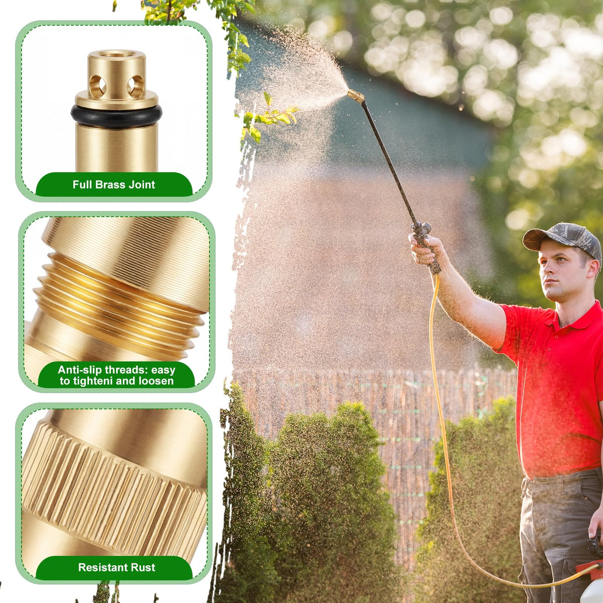 LEIFIDE compact brass nozzle measures 38mm by 16mm for easy storage