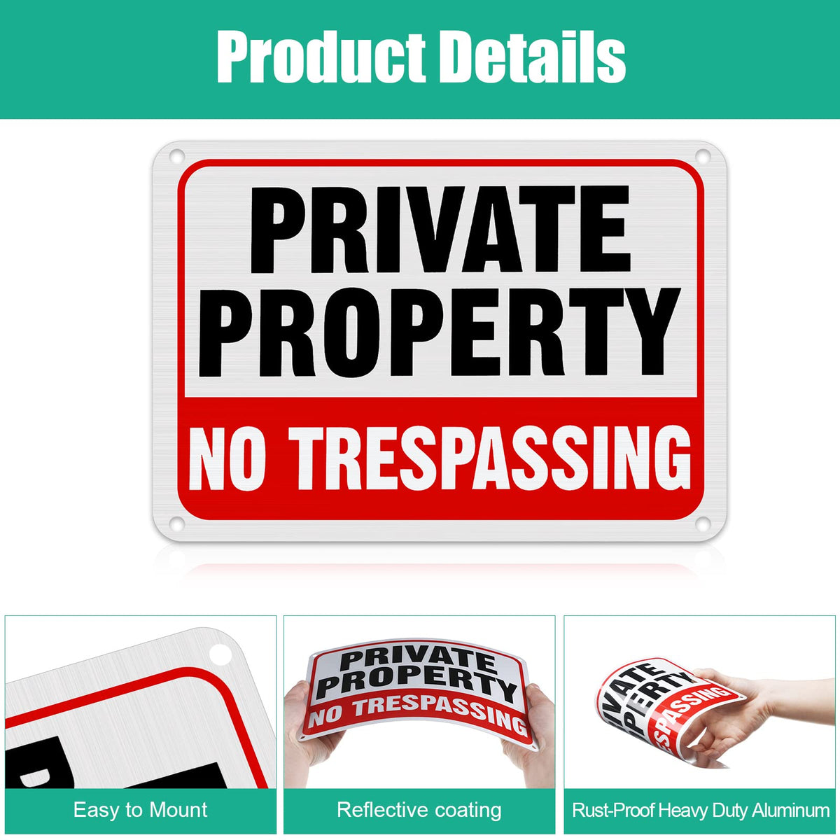 Leifide reflective aluminum sign seen at night when illuminated for a clear warning.