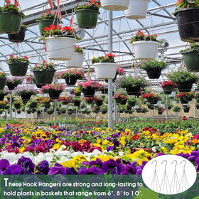 LEIFIDE orchid hanging hanger – long 24-inch reach for elevated potted orchids.