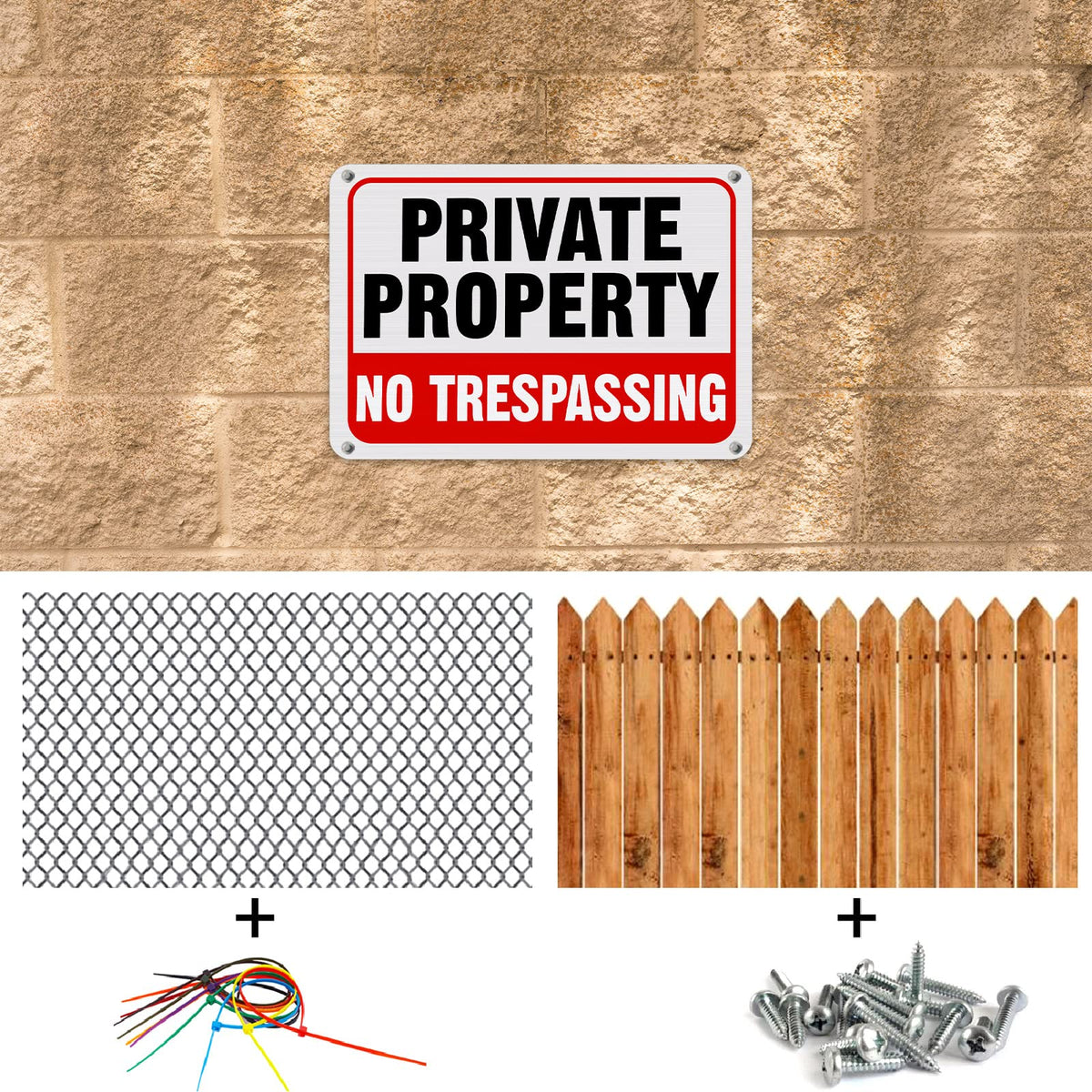 Leifide private property sign suitable for garden, patio, or yard privacy.