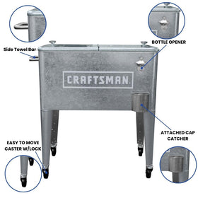 Leigh Country Craftsman 60-Qt cooler provides ample capacity for gatherings.