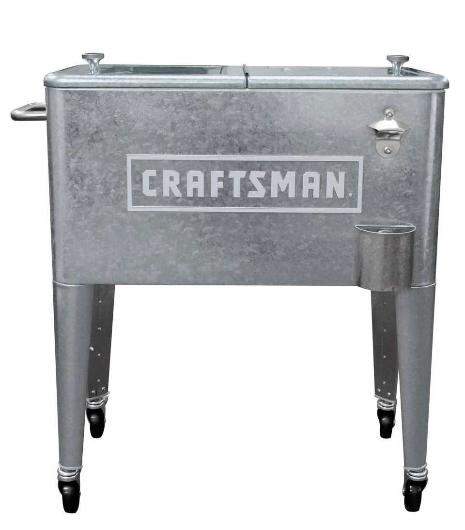 Leigh Country Craftsman 60-Qt cooler with wheels ready for outdoor gatherings.