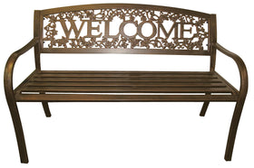 Leigh Country Welcome Bench assembled view emphasizing semi-assembled packaging for quick setup