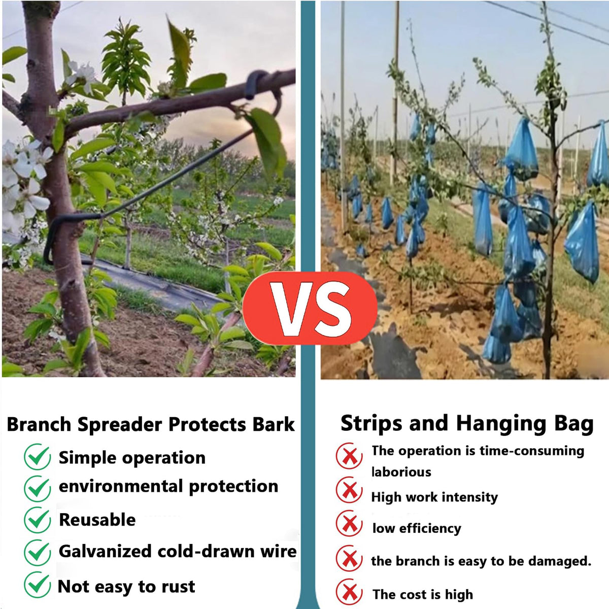 LEILINLIFE 14-inch branch spreader promotes better air flow.