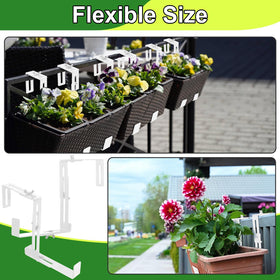 Leinuosen black railing planter holder blends with decor and elevates displays