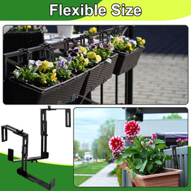 Leinuosen black deck hanger blends with décor while supporting planters