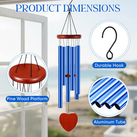 Leinuosen 28-inch deep-tone wind chimes deliver rich garden sound.
