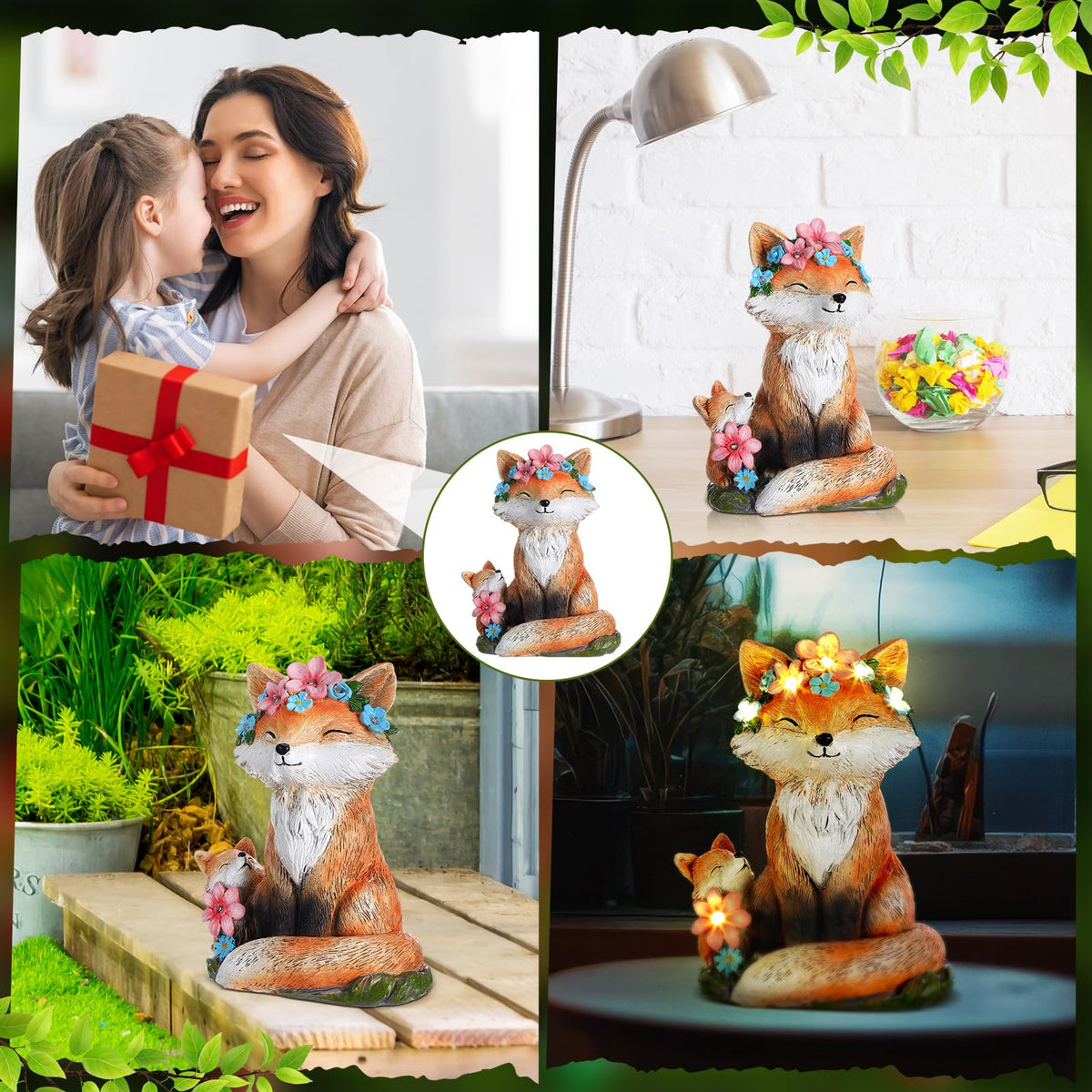 Leinuosen fox gift statue makes a thoughtful Mother's Day surprise.
