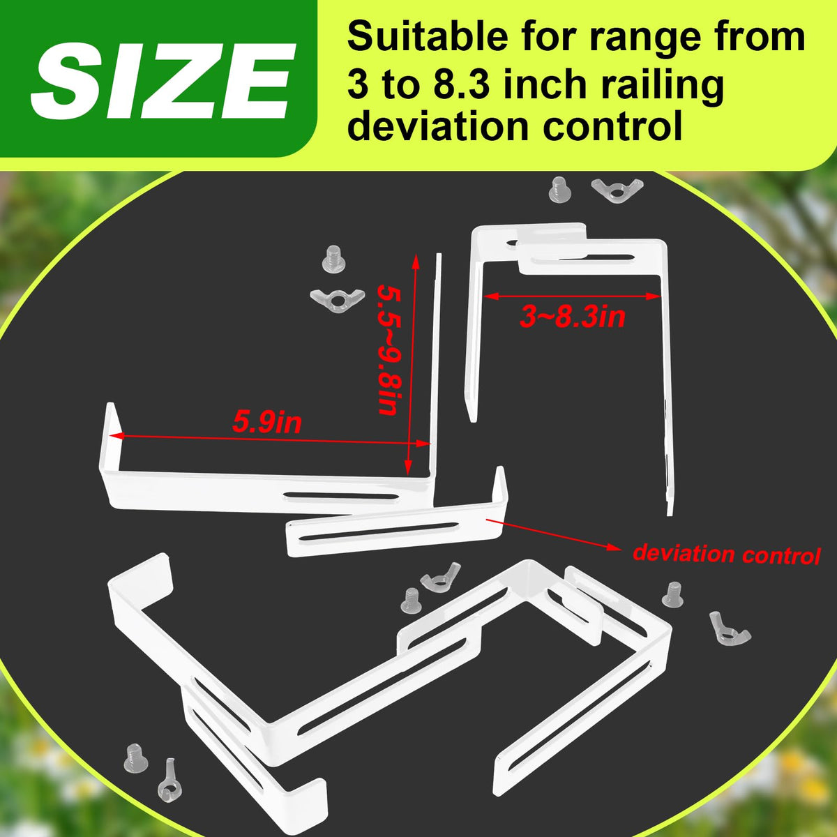 Leinuosen heavy-duty deck railing hanger supports sturdy pots on outdoor spaces