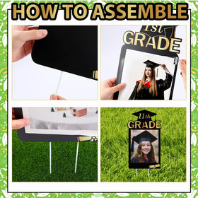 Leinuosen outdoor graduation display with sturdy stakes