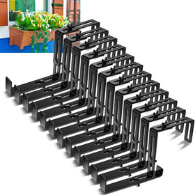 Leinuosen railing bracket black 8pcs for secure planter installation on rails