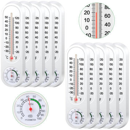 Leinuosen outdoor wall thermometer and hygrometer for quick outdoor readings