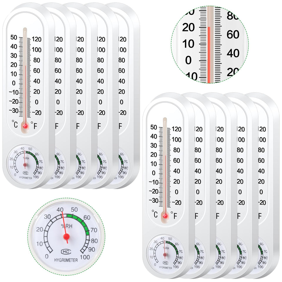 Leinuosen outdoor wall thermometer and hygrometer for quick outdoor readings