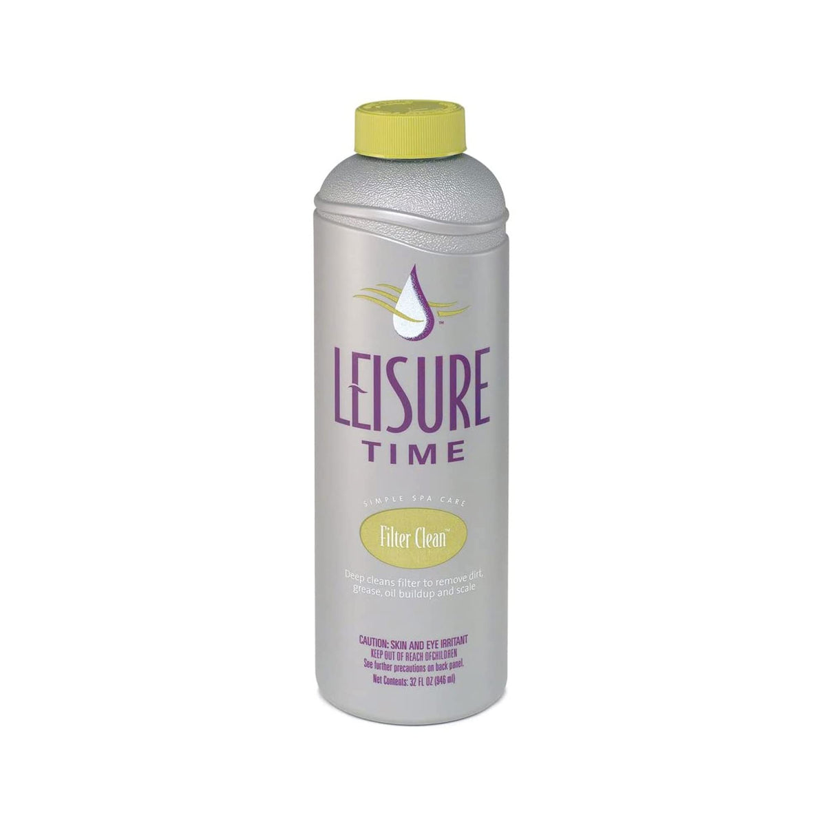 Leisure Time Filter Clean soaking bath demonstrates deep-cleaning for spa filters.