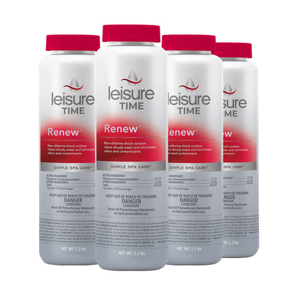 Leisure Time RENU2-04BX Renew granular pool shock dissolves quickly to clarify spa water