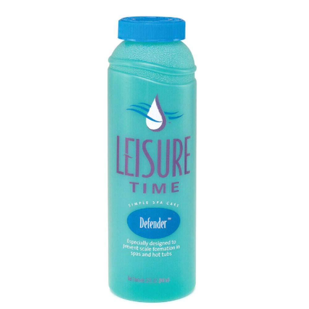 Leisure Time Defender startup application on spa water, protecting surfaces.