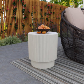 LeisureMod Eden ribbed body side view adds modern flair and stability.