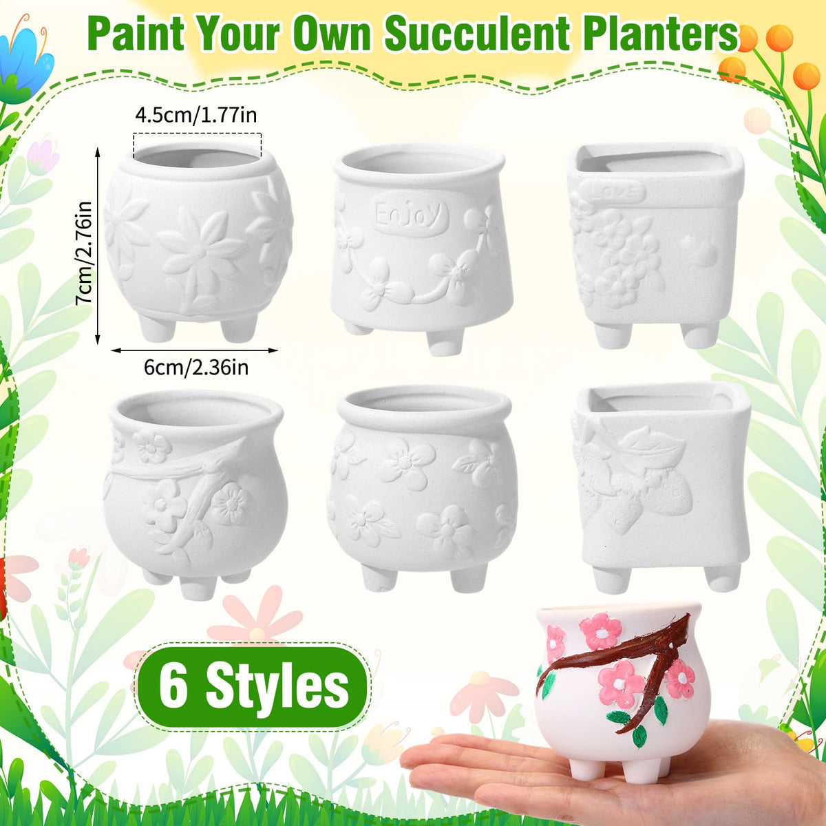 Leitee succulent pots in six designs brighten windowsills and small spaces
