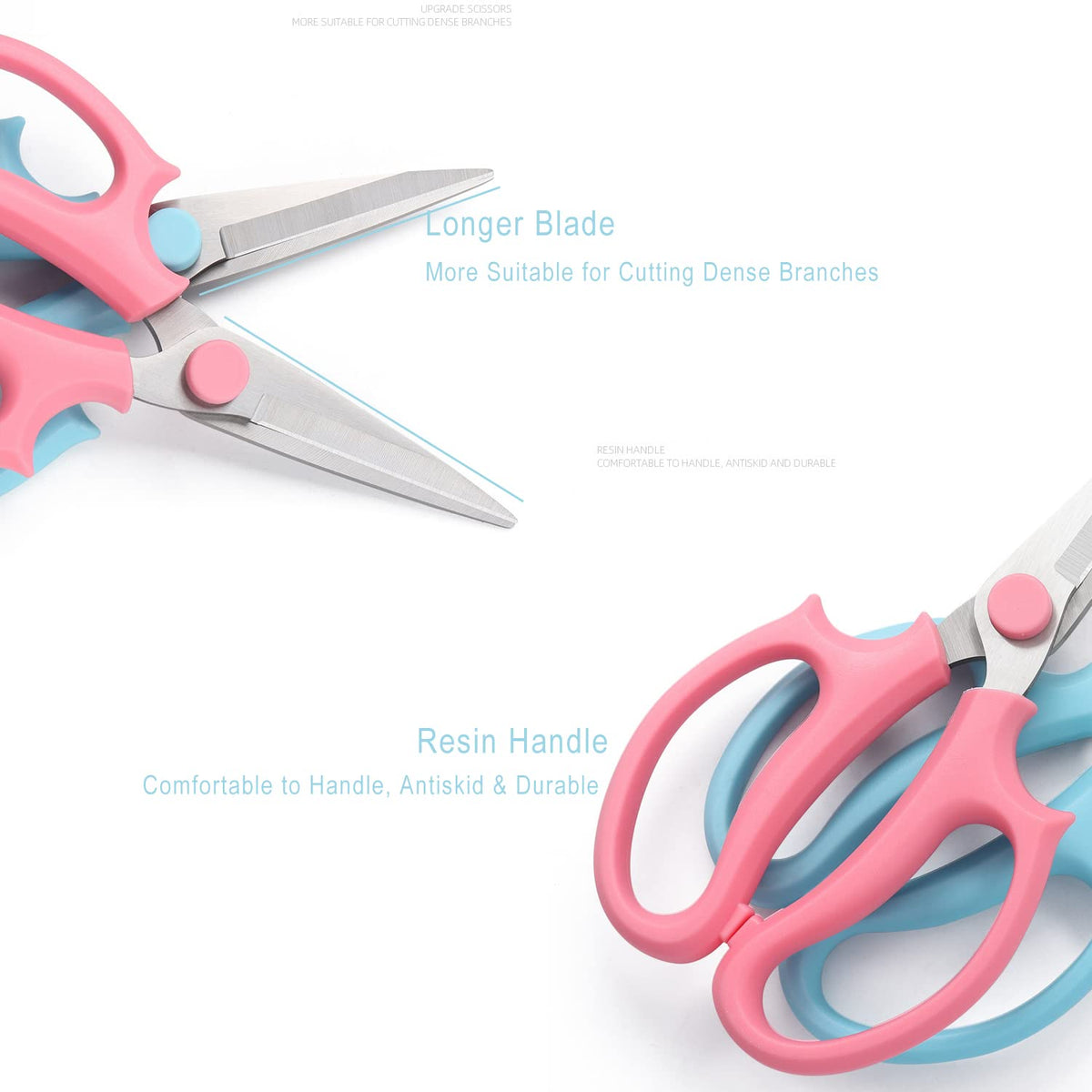 Leize Flower Scissors blue slender finish adds stylish, durable look.