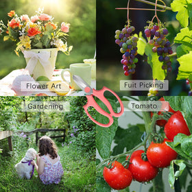Leize premium flower scissors in green slender finish ideal for pruning flowers and small stems.