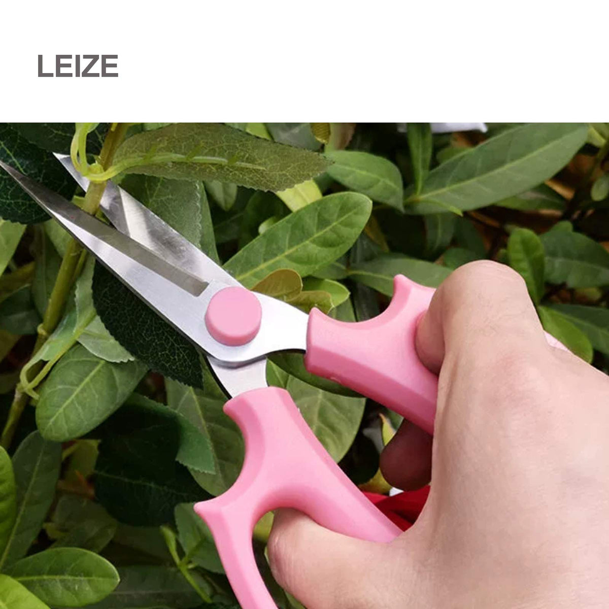 Leize Flower Scissors high-carbon steel blades for sharp durability.