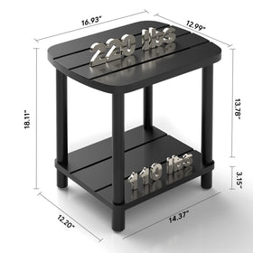 LEJANEOYE two-tier storage table offering extra surface and organization.