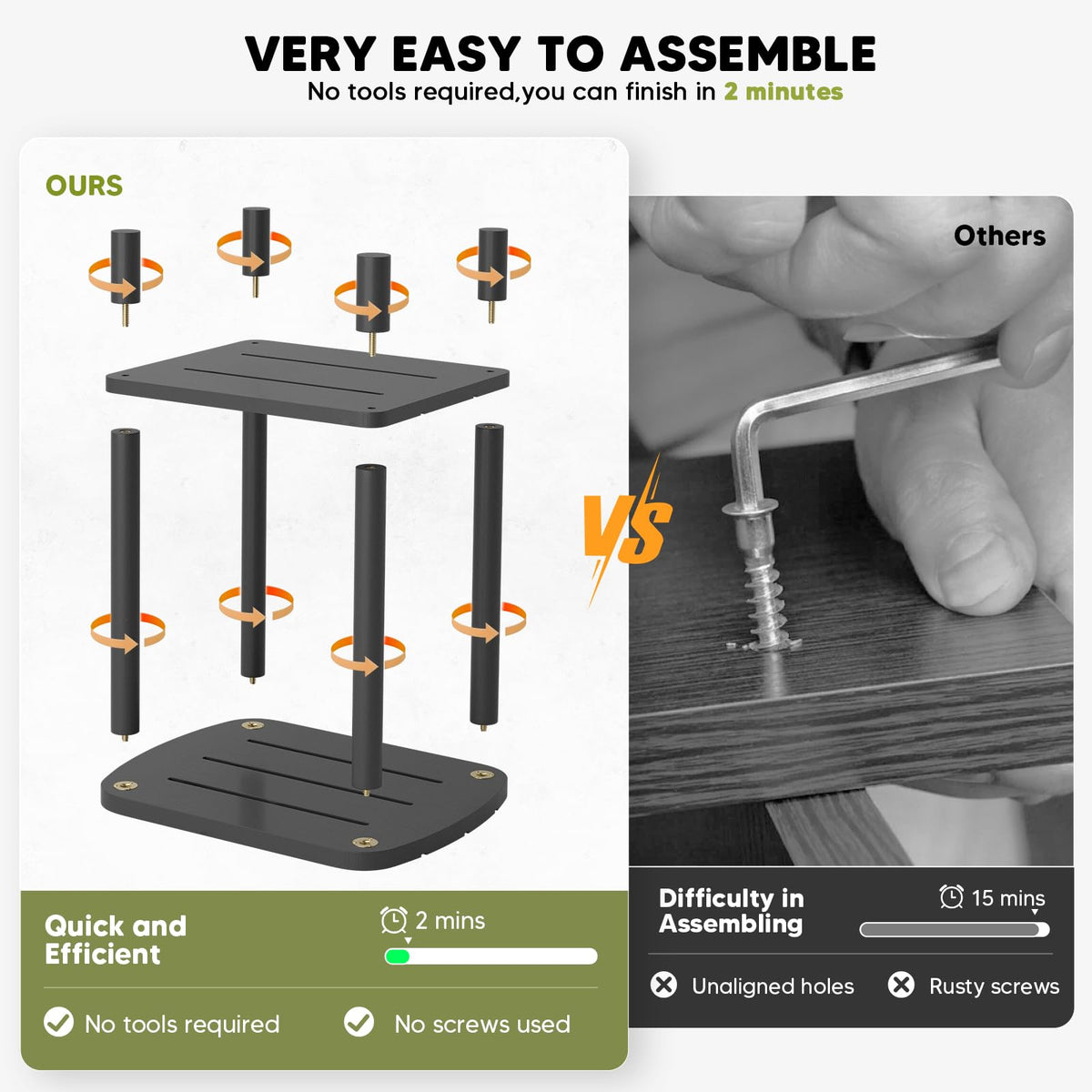 LEJANEOYE two-tier bamboo table demonstrates practical storage and lightweight elegance.