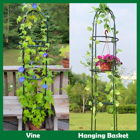 Elegant garden focal point adds height and charm to your outdoor space.