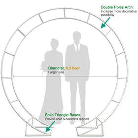 LeJoy Garden double round arch stand providing sturdy support for event decorations