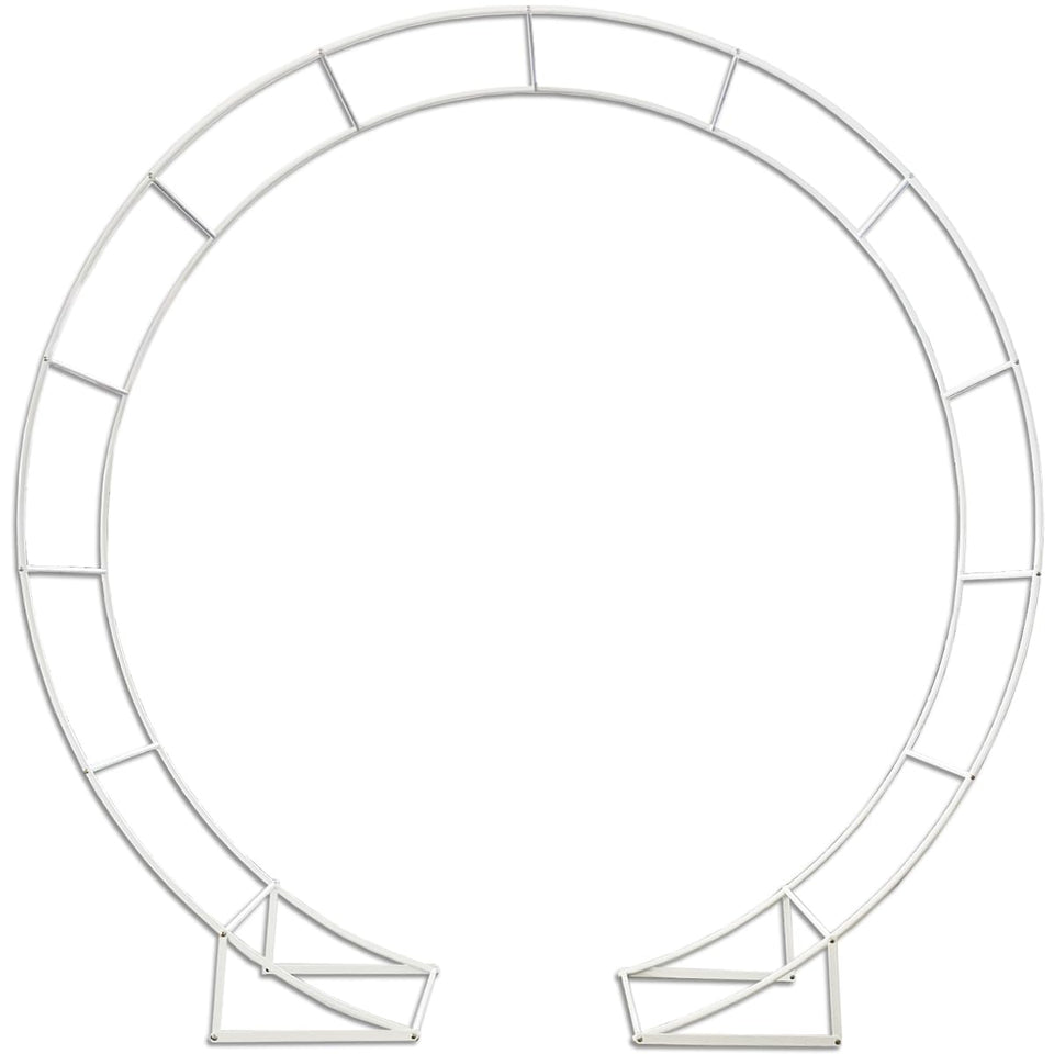 LeJoy Garden metal arch for ceremony, 6.5ft diameter, ideal wedding backdrop