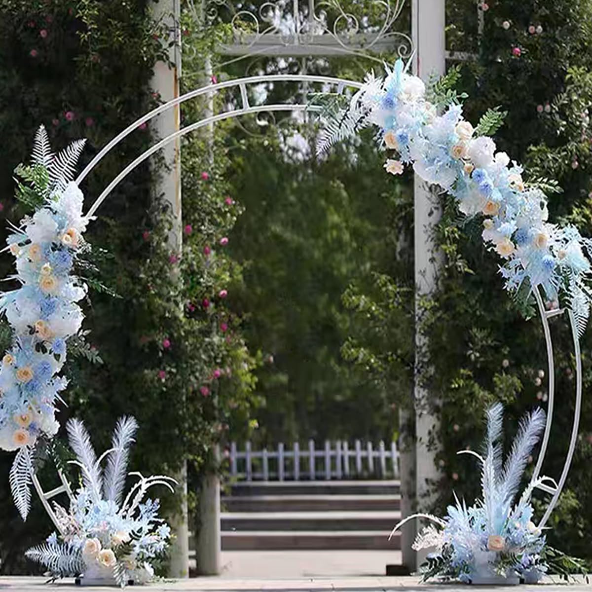 LeJoy Garden weather-resistant epoxy coating protects the arch for outdoor celebrations