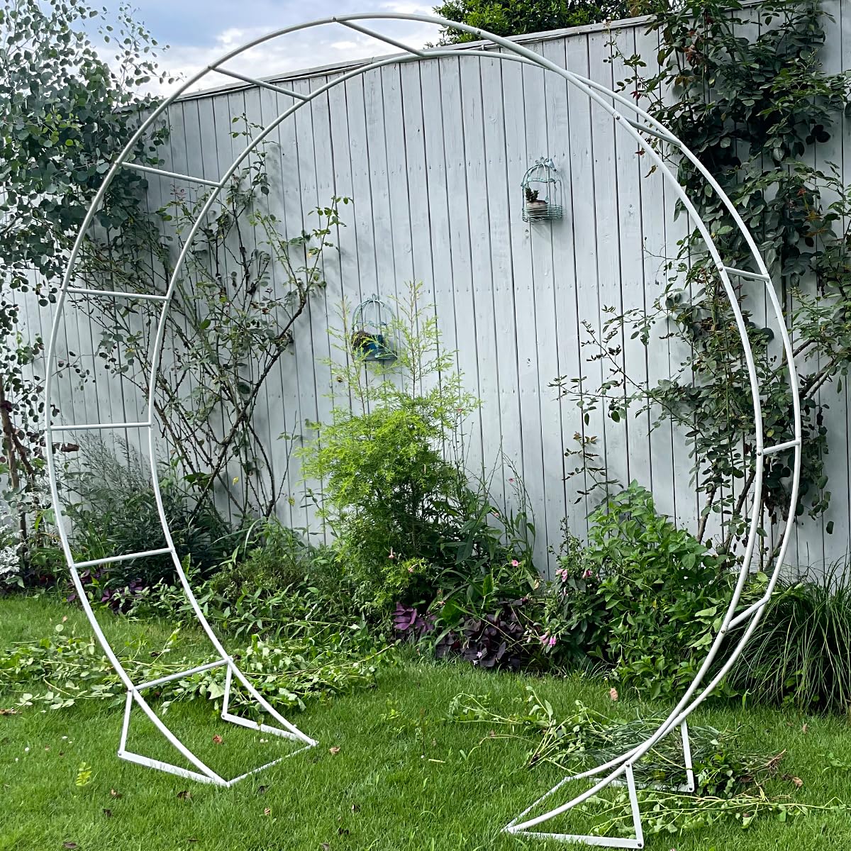 LeJoy Garden ceremony arch enhances garden spaces for climbing plants or decorative accents