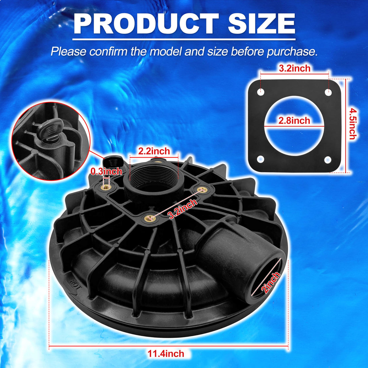 LEJUN C176-47P1 embedded metal threads; secure installation with less wobble