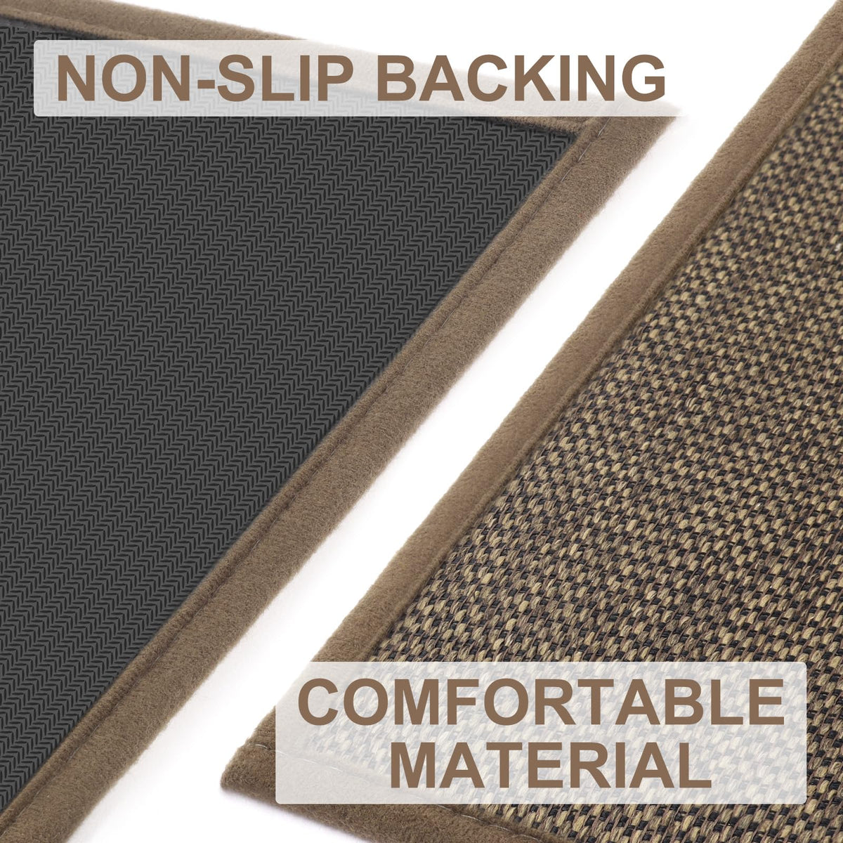LEKEEPGO absorbent entry mat dirt removal shows dirt scraping action at the doorstep.