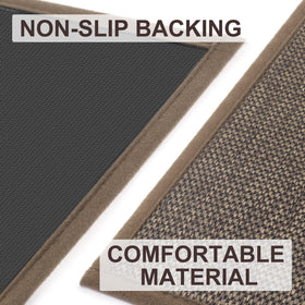 LEKEEPGO door mat 24x47 non-slip backing prevents slips at thresholds.
