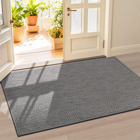 LEKEEPGO door mat front view shows wide coverage and moisture absorption.
