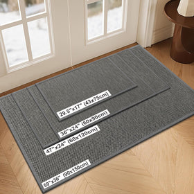 LEKEEPGO mat showing dirt removal and clean shoe scrape feature