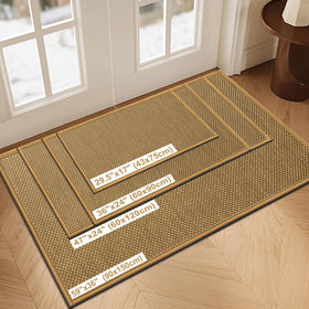 LEKEEPGO door mat absorbent texture closeup highlights moisture and dirt pickup.