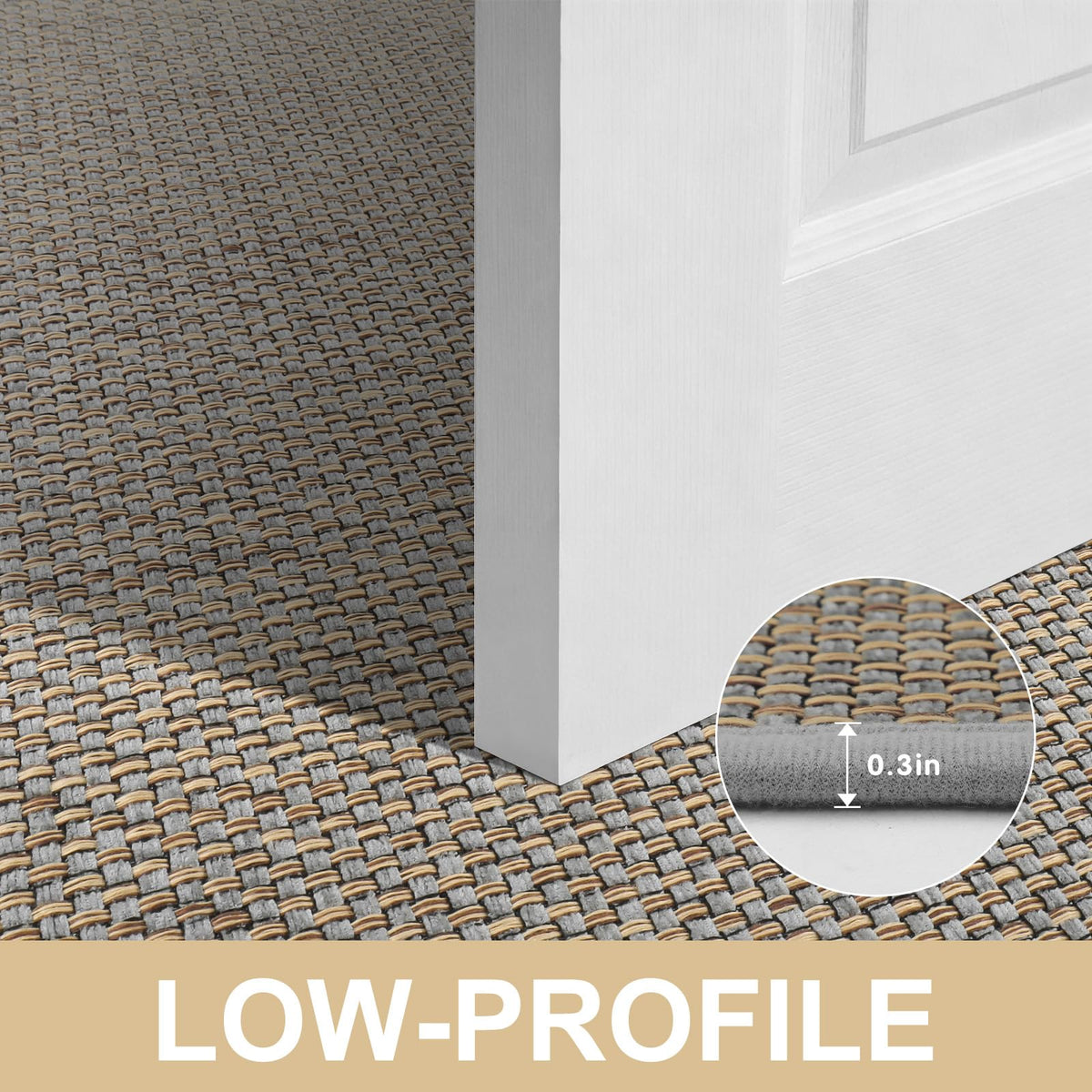 LEKEEPGO grey entry mat complements modern home decor.