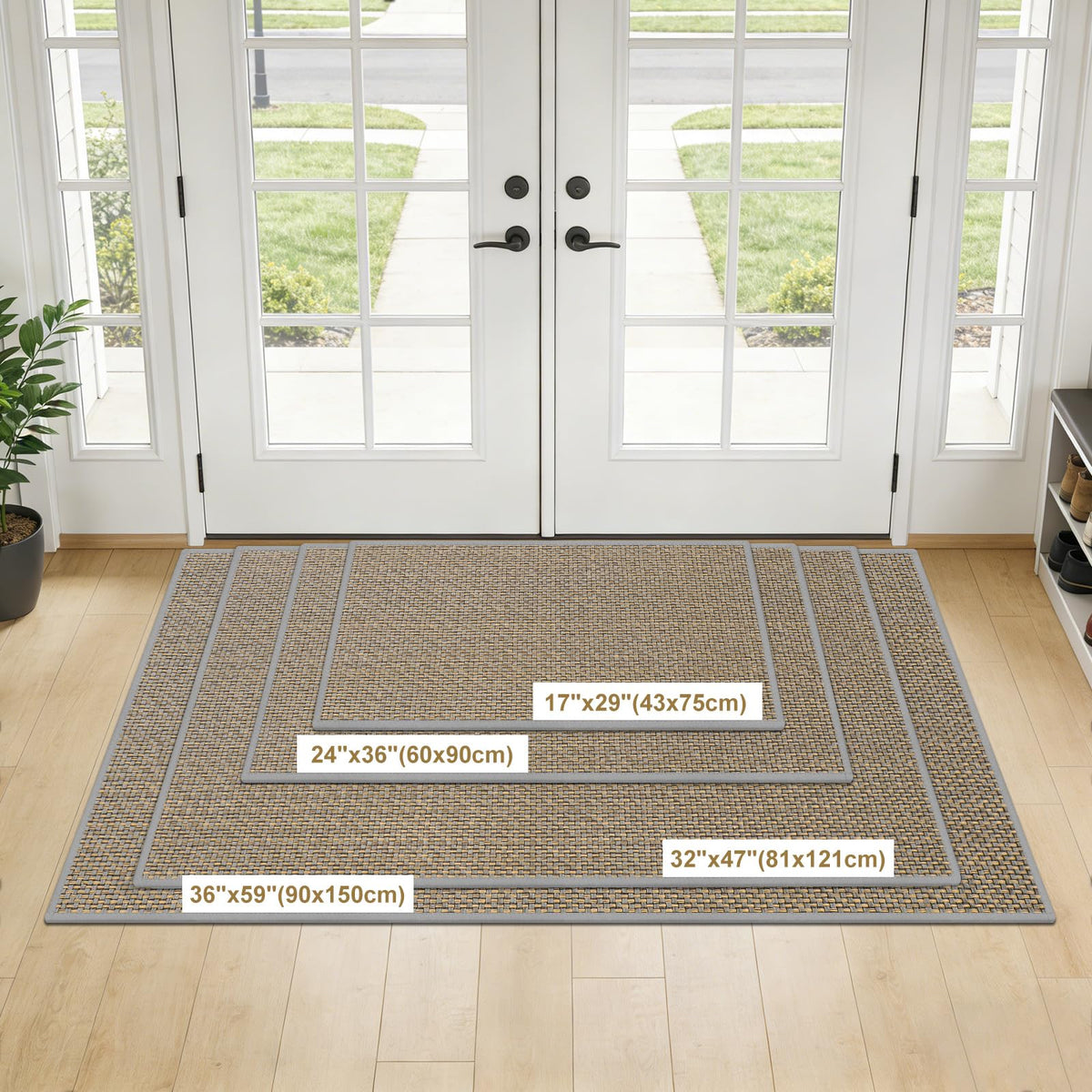 LEKEEPGO door mat dirt-scrape captures grime before it enters.