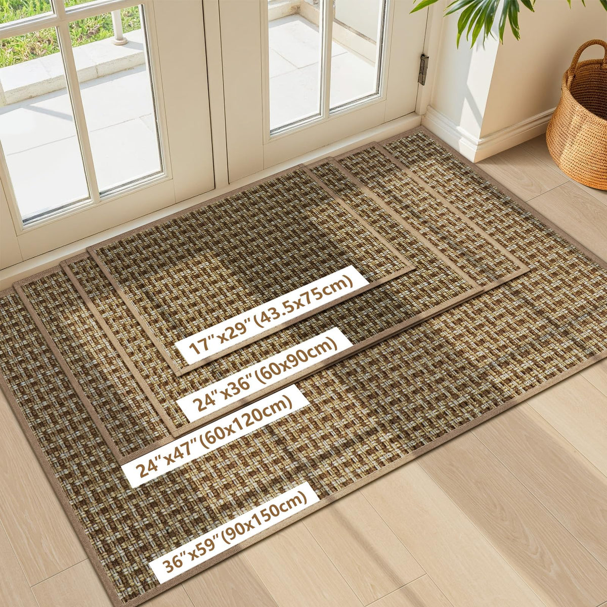 LEKEEPGO indoor rug for front and back doors handles high-traffic entryways