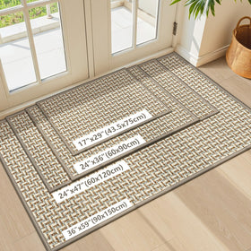 LEKEEPGO grey indoor mat blends with any decor while absorbing moisture