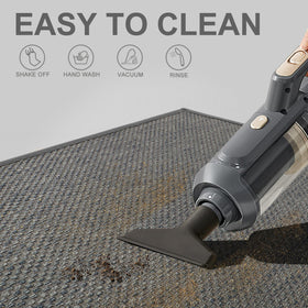 LEKEEPGO light grey entrance mat complements interiors while resisting dirt.