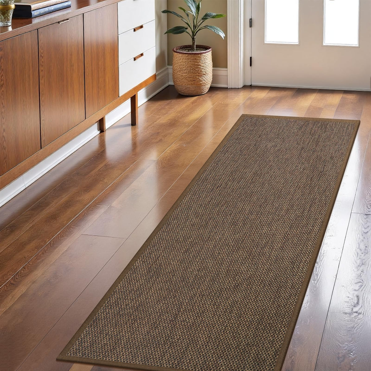 LEKEEPGO long door mat 24x59 with absorbent surface for rainy entrances.