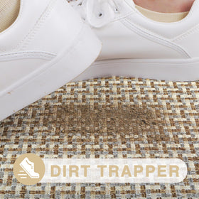 LEKEEPGO low-profile door mat fits under doors without curling