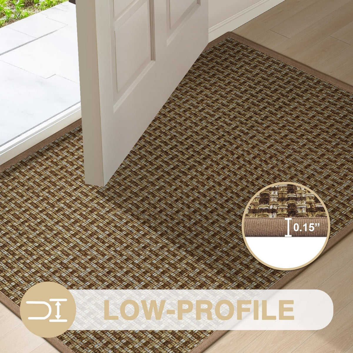 LEKEEPGO non-slip rubber backing keeps mat in place during busy days